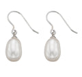 Gecko Jewellery Freshwater Shell Pearl Drop Earrings in Sterling Silver