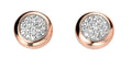 Gecko Jewellery Rose Gold Plated Sterling Silver Pave CZ Stud Earrings