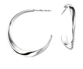 Gecko Jewellery Twisted Solid Hoop Earrings with Polished Finish