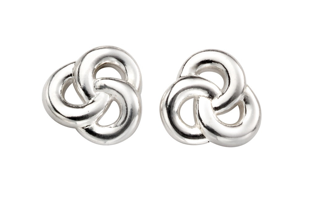 Gecko Jewellery Sterling Silver Celtic Knot Stud Earrings for Women