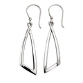 Gecko Jewellery Sterling Silver Open Abstract Triangle Drop Earrings