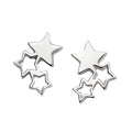 Gecko Jewellery Triple Star Stud Earrings – Celestial Motif Style