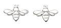 Gecko Jewellery Sterling Silver Bee Stud Earrings – Polished Finish