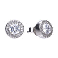 Gecko Jewellery Round Cluster Stud Earrings | Sterling Silver & Zirconia