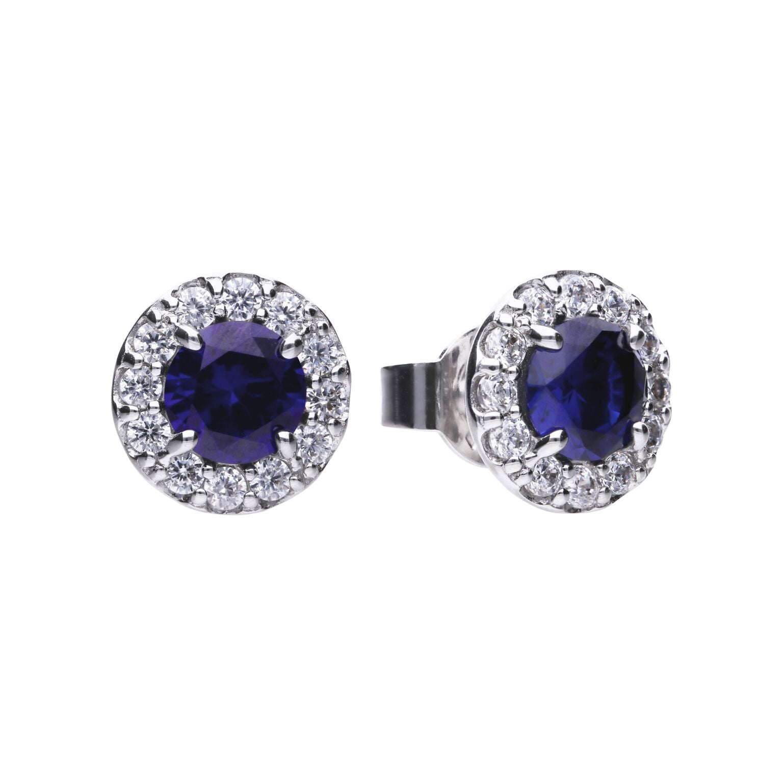 Gecko Jewellery Round 1.39ct Pave Stud Earrings | Sterling Silver