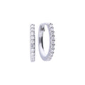 Diamonfire Zirconia Hoop Earrings – Sterling Silver Claw Set Hoops