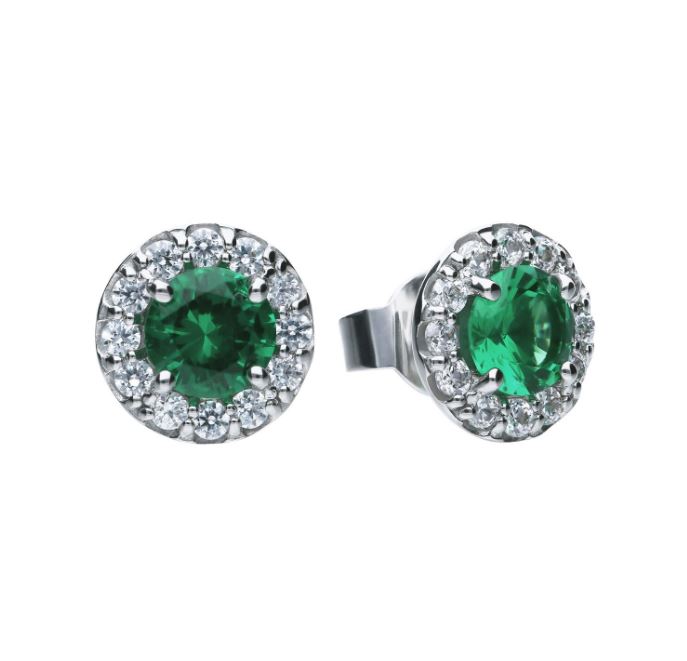 Gecko Jewellery Round 1.39ct Pave Stud Earrings | Sterling Silver