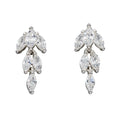 Gecko Jewellery Sterling Silver Cubic Zirconia Marquise Drop Earrings
