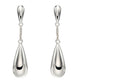 Gecko Jewellery Sterling Silver Double Teardrop Drop Earrings