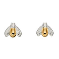 Gecko Jewellery Sterling Silver Small Bee Earrings – Plated Finish