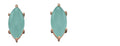 Gecko Jewellery Rose Gold Plated Aqua Chalcedony Marquise Stud Earrings
