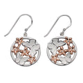 Gecko Jewellery Sterling Silver Rose Gold Butterfly Drop Earrings
