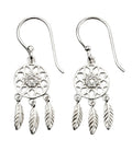 Beginnings Dream Catcher Earrings – Sterling Silver with Cubic Zirconia