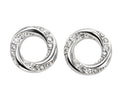 Beginnings 925 Sterling Silver Twisted Earrings with Cubic Zirconia