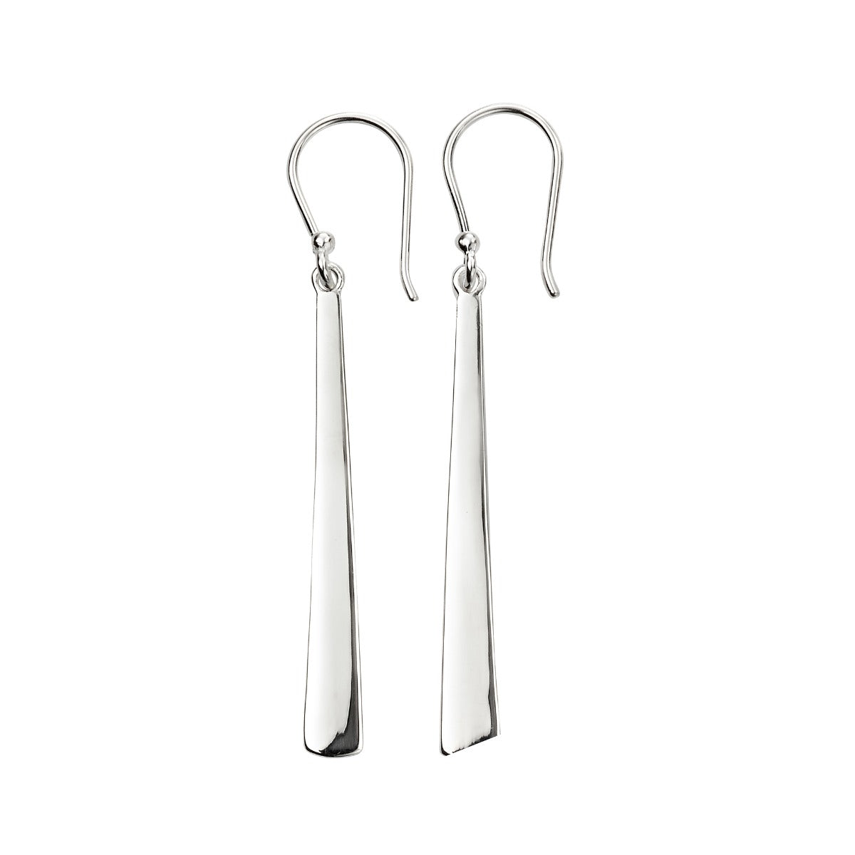 Beginnings Tapered Bar Earrings – Polished 925 Sterling Silver Jewelry