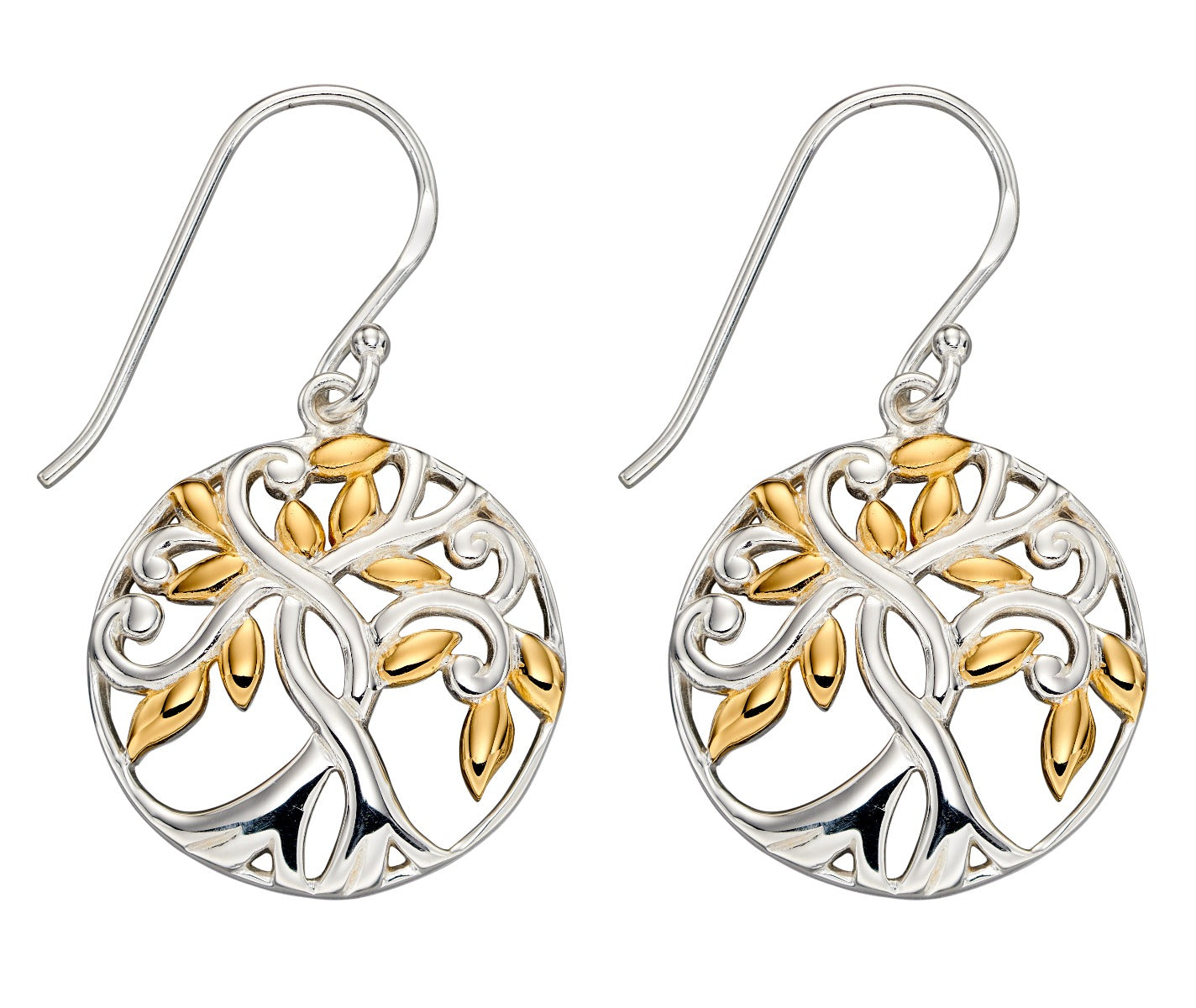 Beginnings Tree of Life Earrings – Gold Plated Sterling Silver