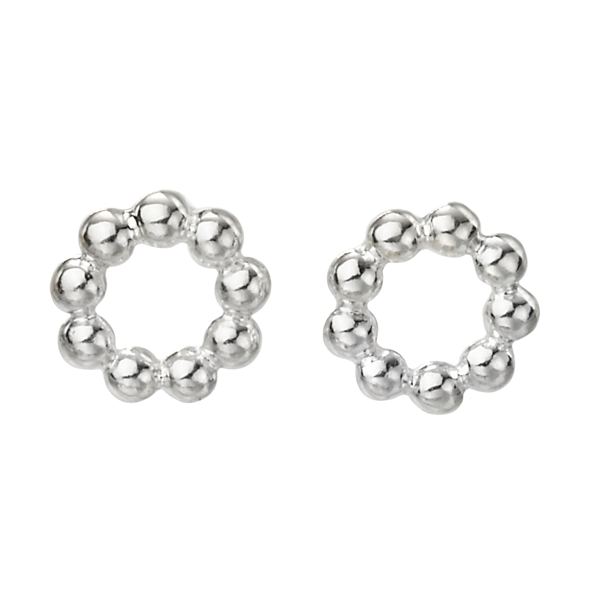 Gecko Jewellery Silver Circle Ball Stud Earrings – Modern Studs
