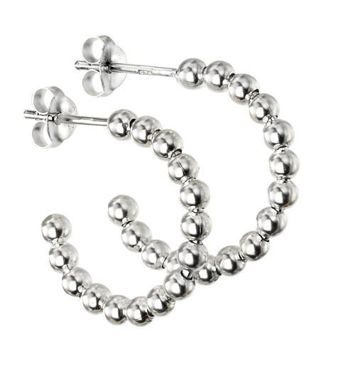 Gecko Jewellery Retail 3/4 Ball Hoop Earrings - Modern Stacking Style