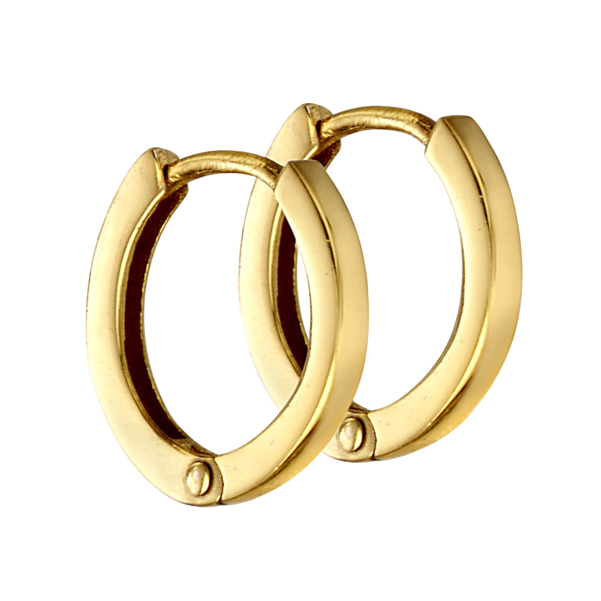 Gecko Jewellery Sterling Silver Mini Flat Profile 11mm Hoop Earrings