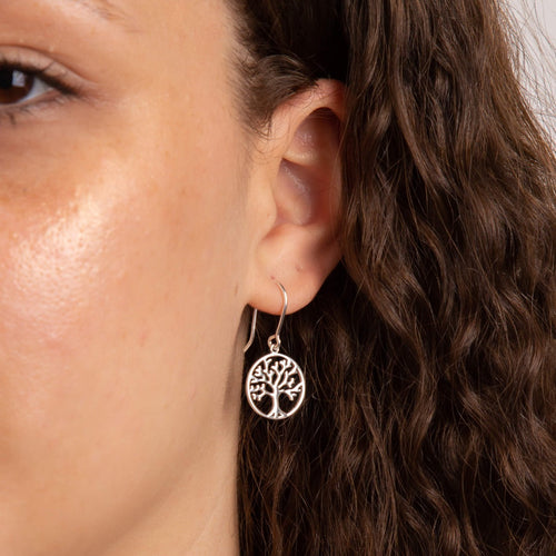 Tree of Life Drop Earrings | Sterling Silver by Gecko Jewellery Retail