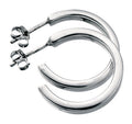 Gecko Jewellery Sterling Silver 21mm Square Cut Hoop Earrings