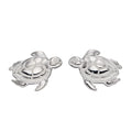 Gecko Jewellery Polished Silver Turtle Stud Earrings for Nature Lovers
