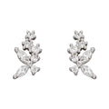 Flower Cubic Zirconia Stud Earrings | Sterling Silver by Gecko Jewellery