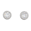 Gecko Jewellery Millegrain Edge Round Stud Earrings | Sterling Silver