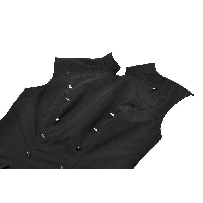 Dark in Love Cassia Black Pleated Mini Dress – Buckled Goth Style