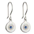 Gecko Jewellery Sterling Silver Diamond Cut Disc Drop Earrings