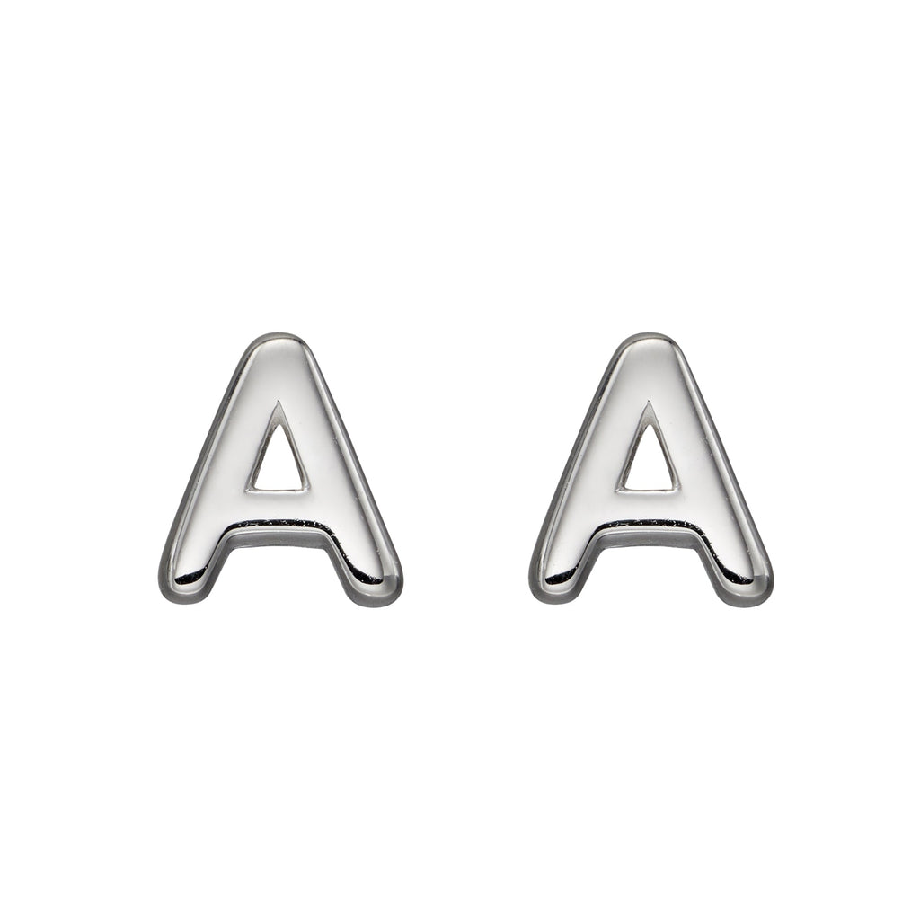 Gecko Jewellery Sterling Silver Initial Stud Earrings – Personalised