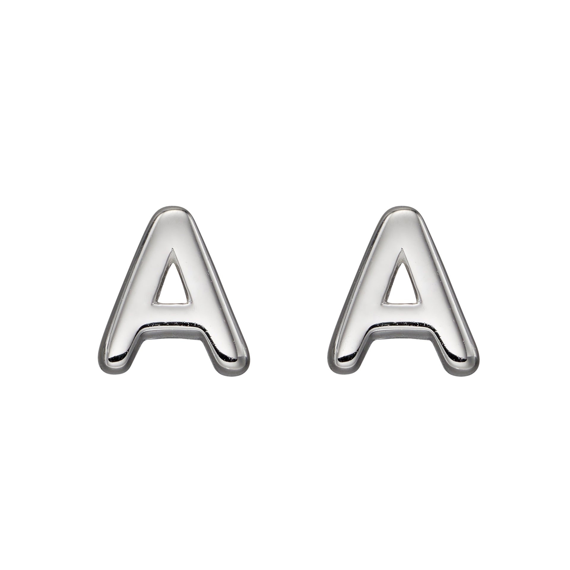 Gecko Jewellery Sterling Silver Initial Stud Earrings – Personalised