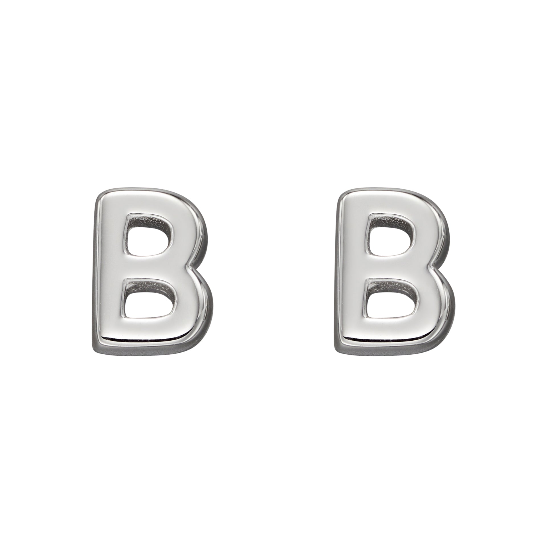Gecko Jewellery Sterling Silver Initial Stud Earrings – Personalised