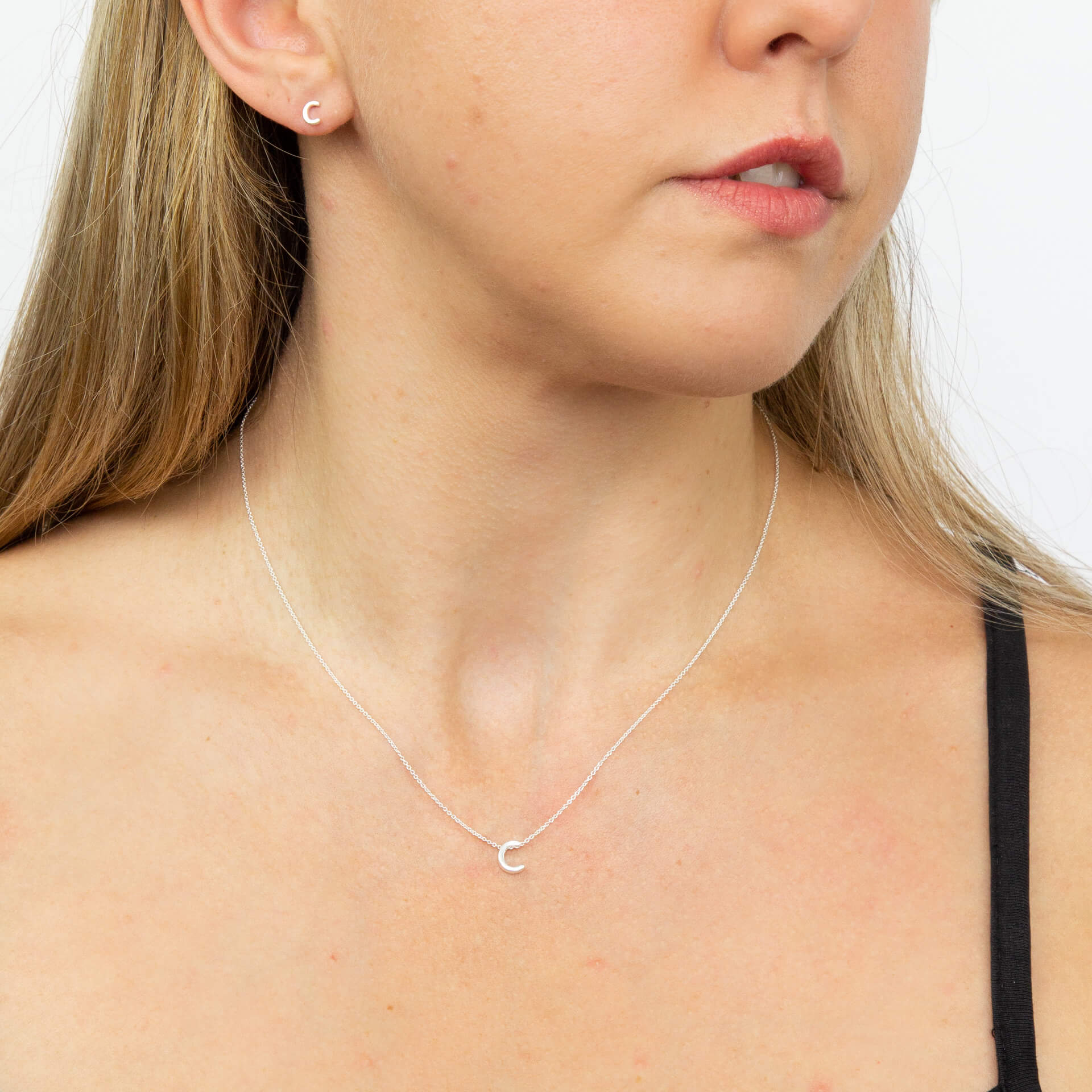 Gecko Jewellery Sterling Silver Initial Necklace - Personalised Gift