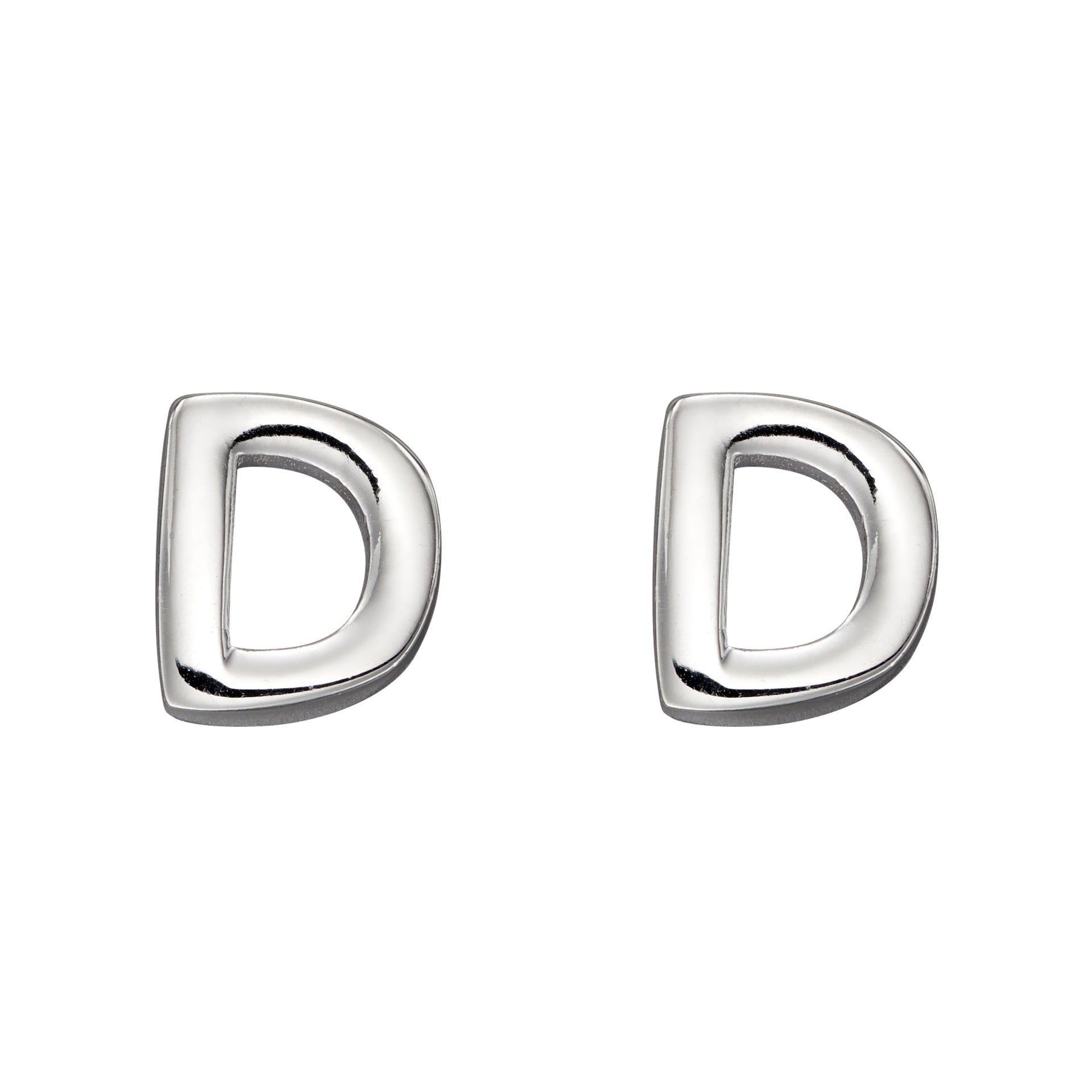 Gecko Jewellery Sterling Silver Initial Stud Earrings – Personalised