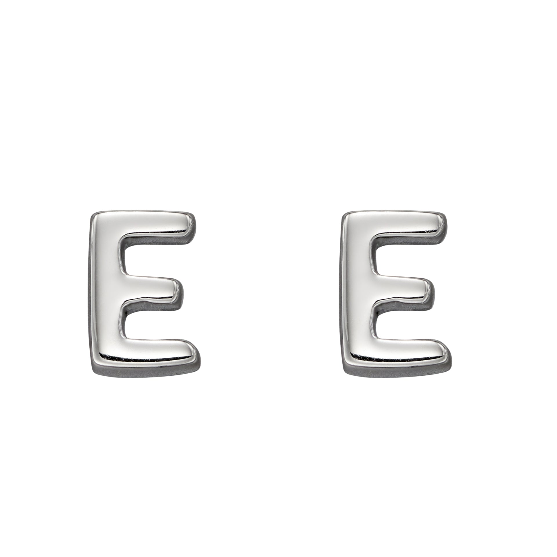 Gecko Jewellery Sterling Silver Initial Stud Earrings – Personalised