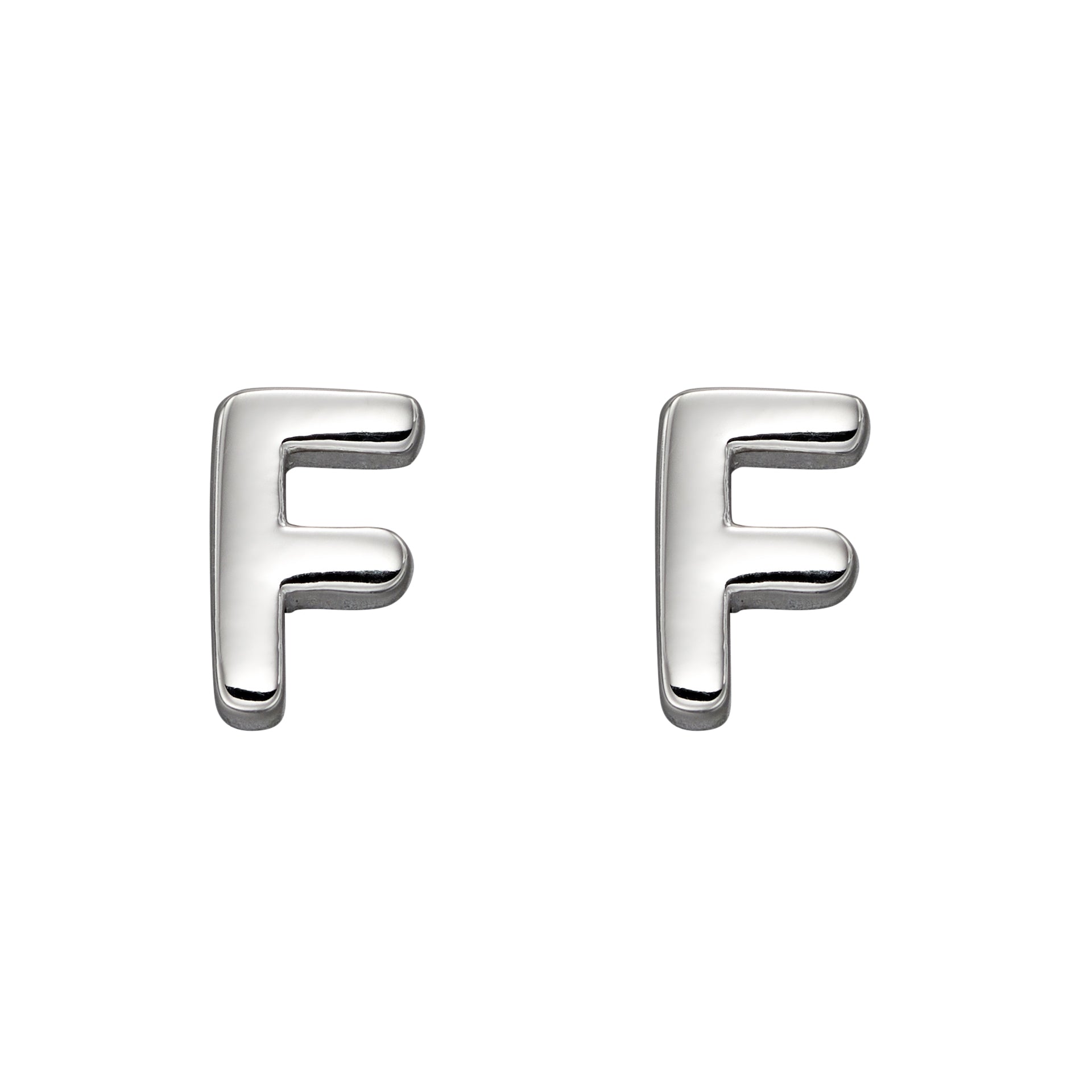Gecko Jewellery Sterling Silver Initial Stud Earrings – Personalised