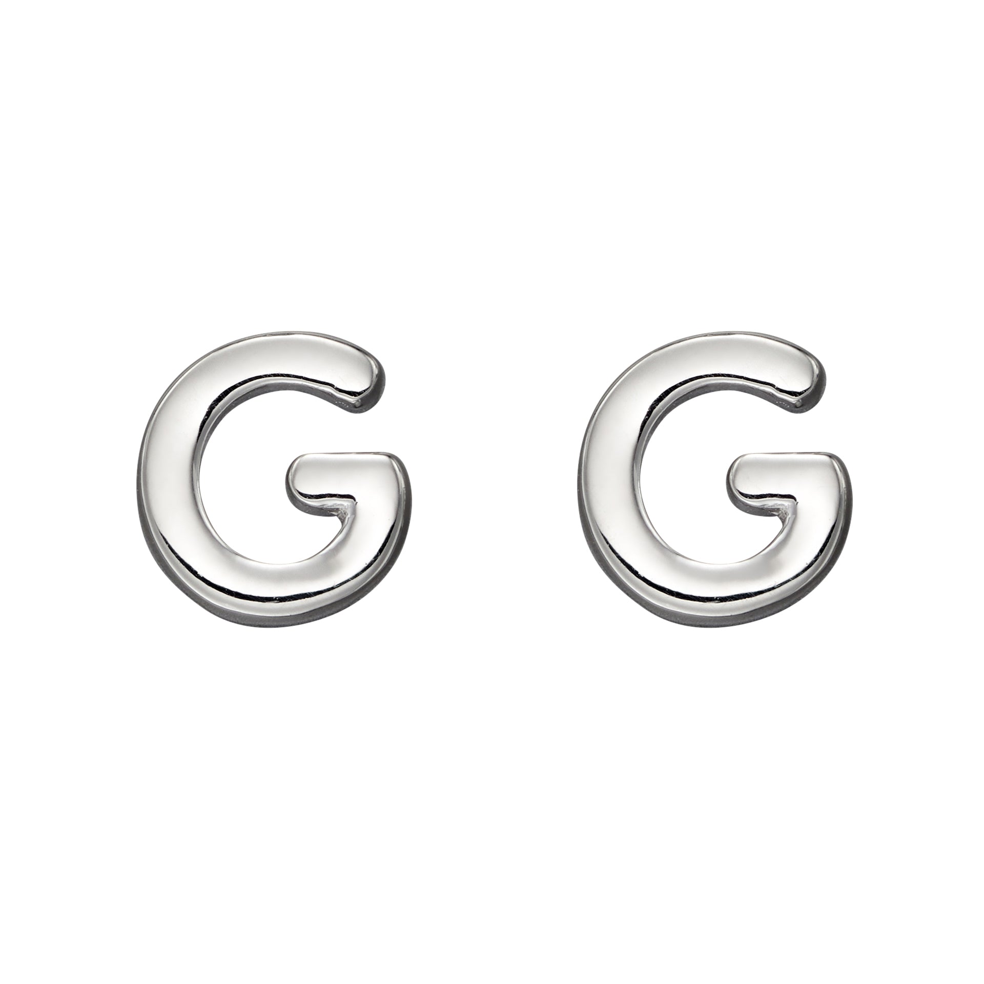Gecko Jewellery Sterling Silver Initial Stud Earrings – Personalised