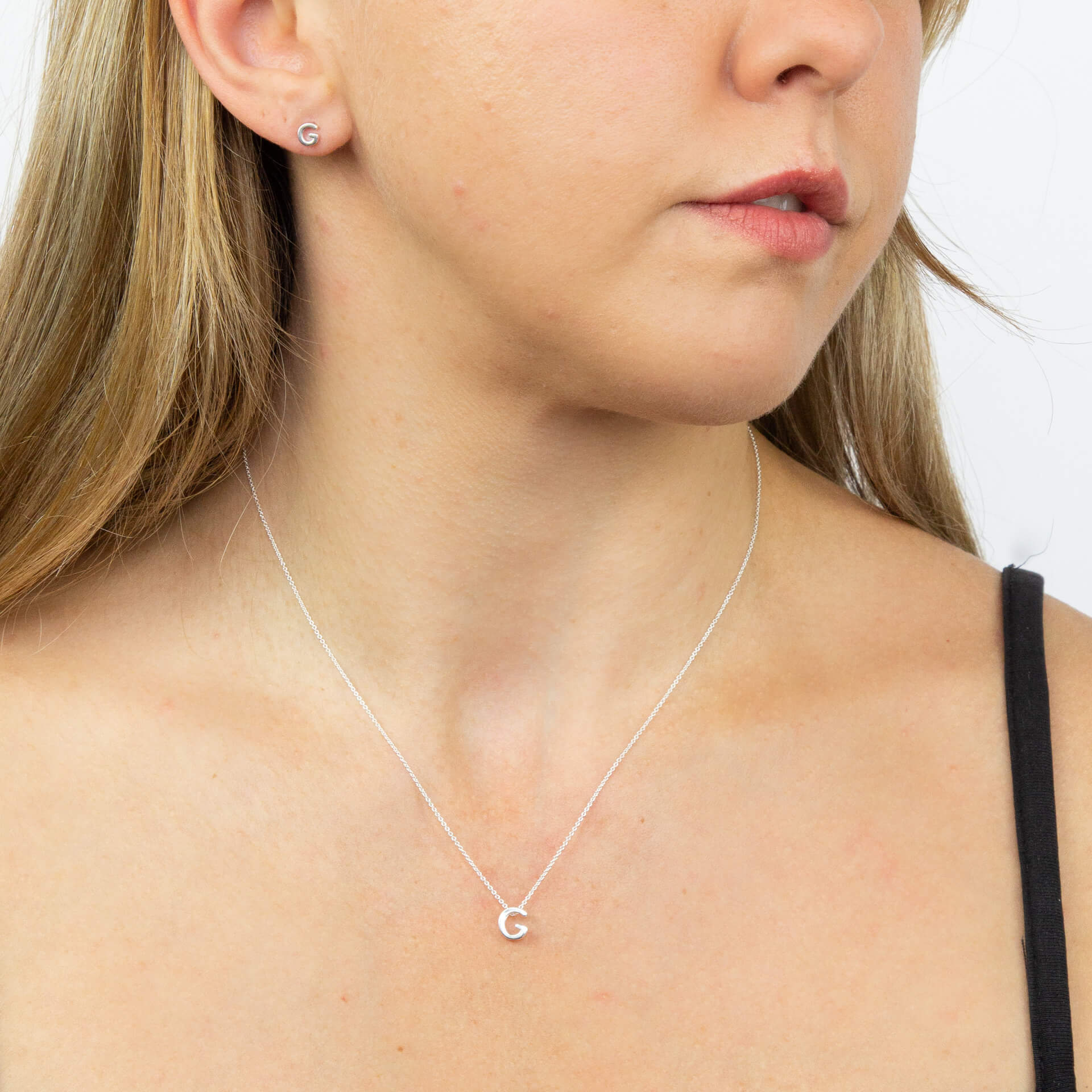 Gecko Jewellery Sterling Silver Initial Necklace - Personalised Gift