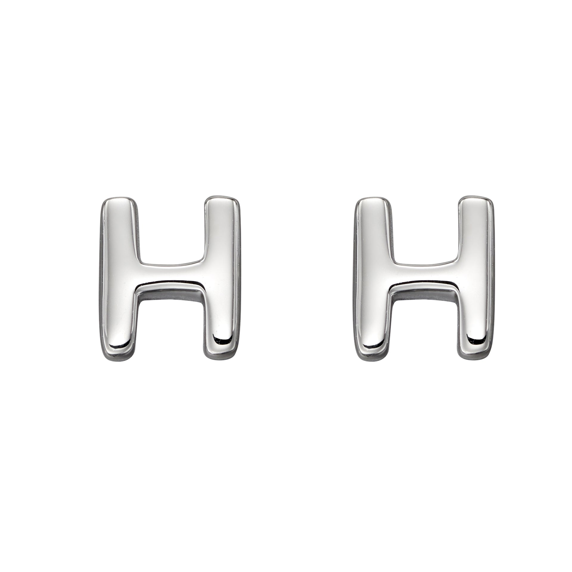 Gecko Jewellery Sterling Silver Initial Stud Earrings – Personalised