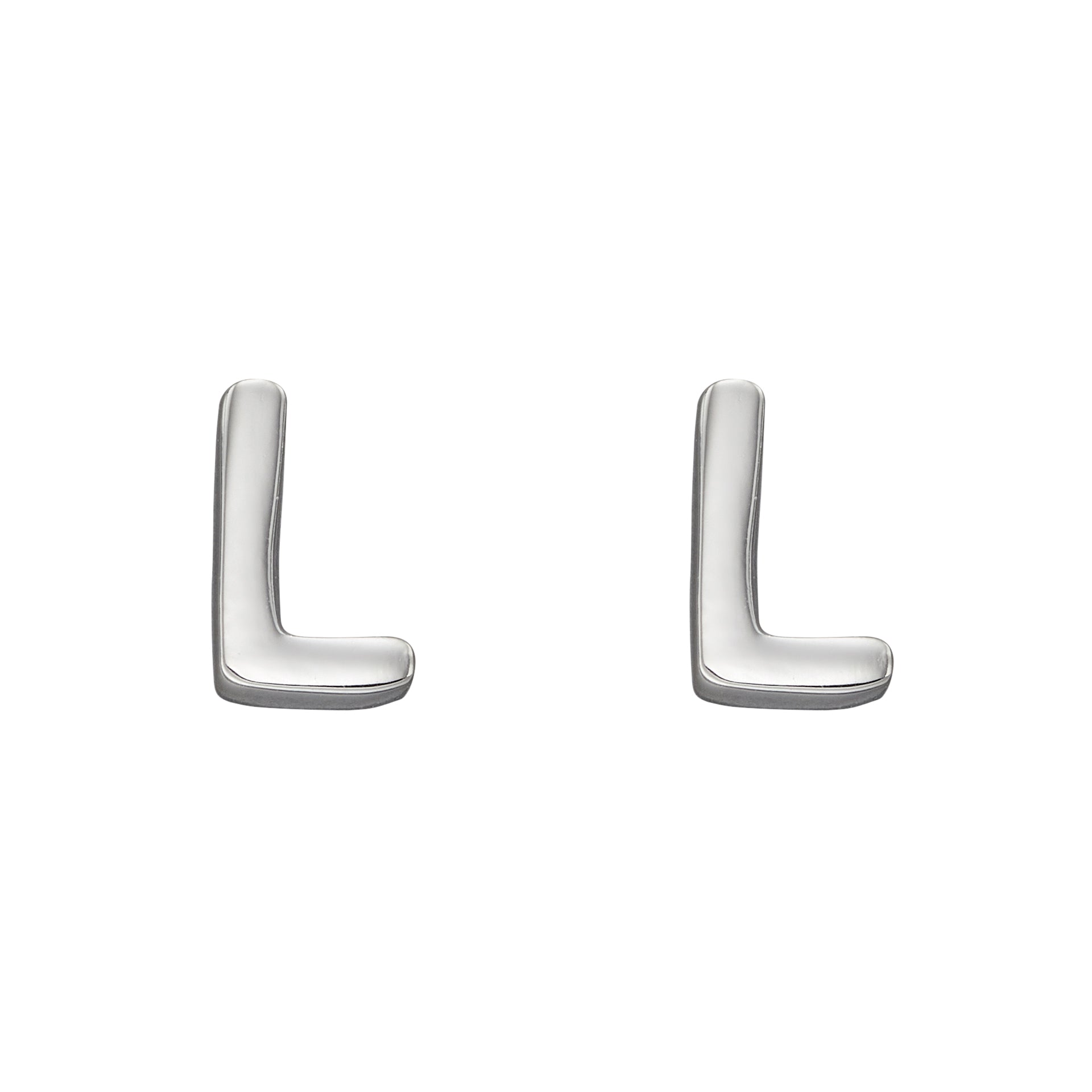 Gecko Jewellery Sterling Silver Initial Stud Earrings – Personalised