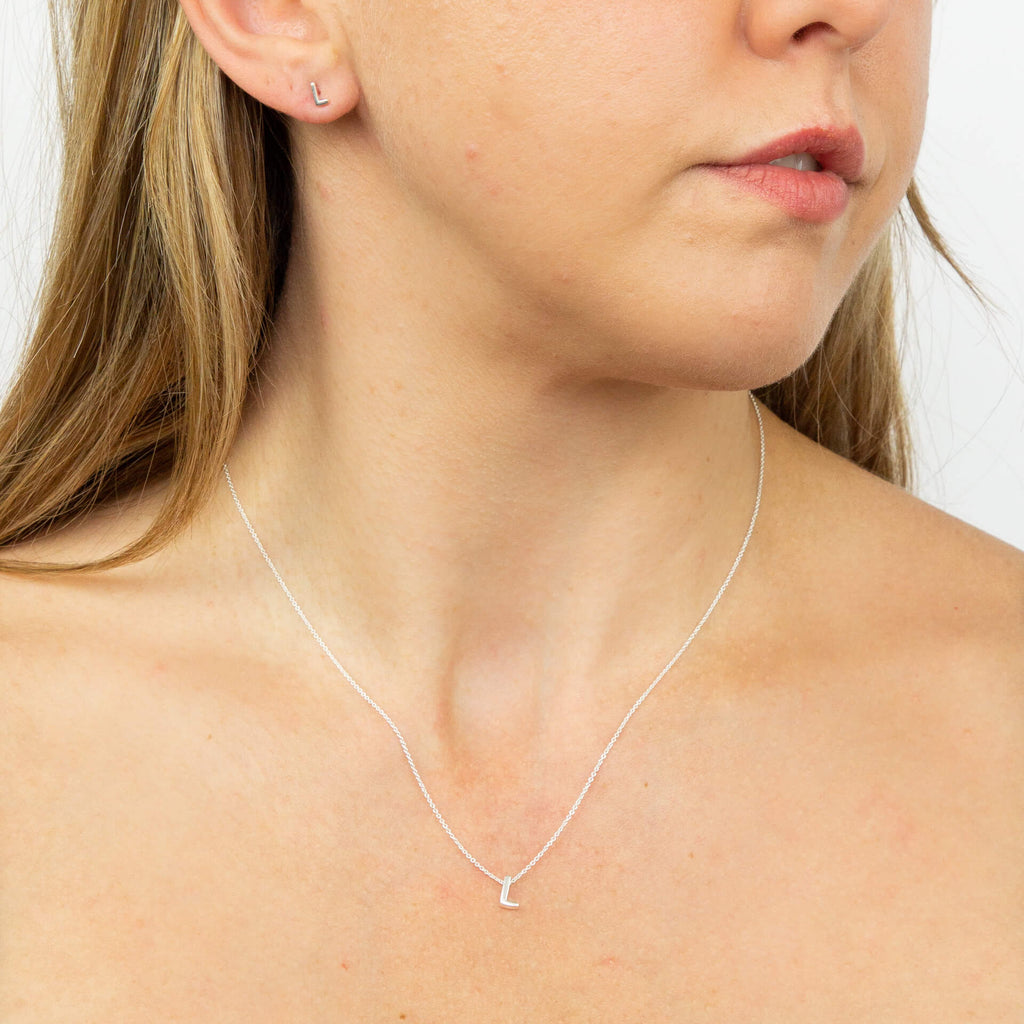 Gecko Jewellery Sterling Silver Initial Necklace - Personalised Gift