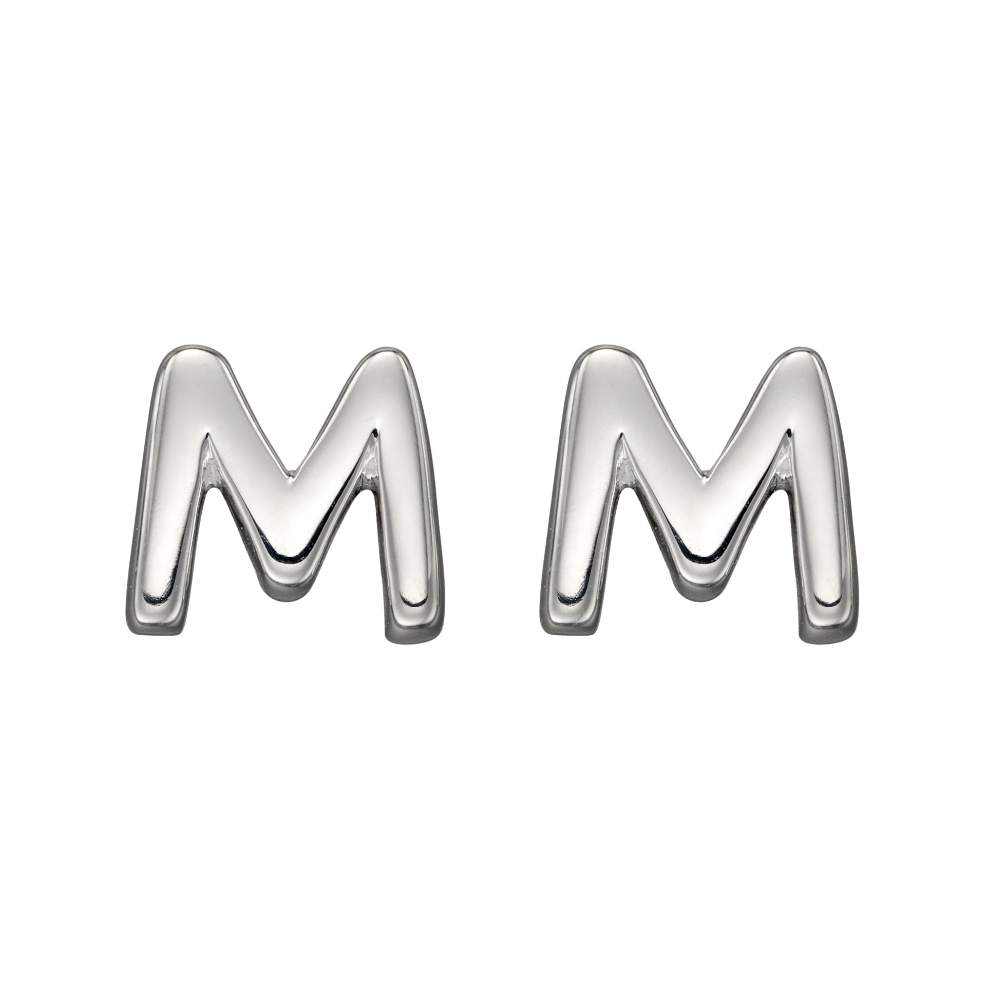 Gecko Jewellery Sterling Silver Initial Stud Earrings – Personalised