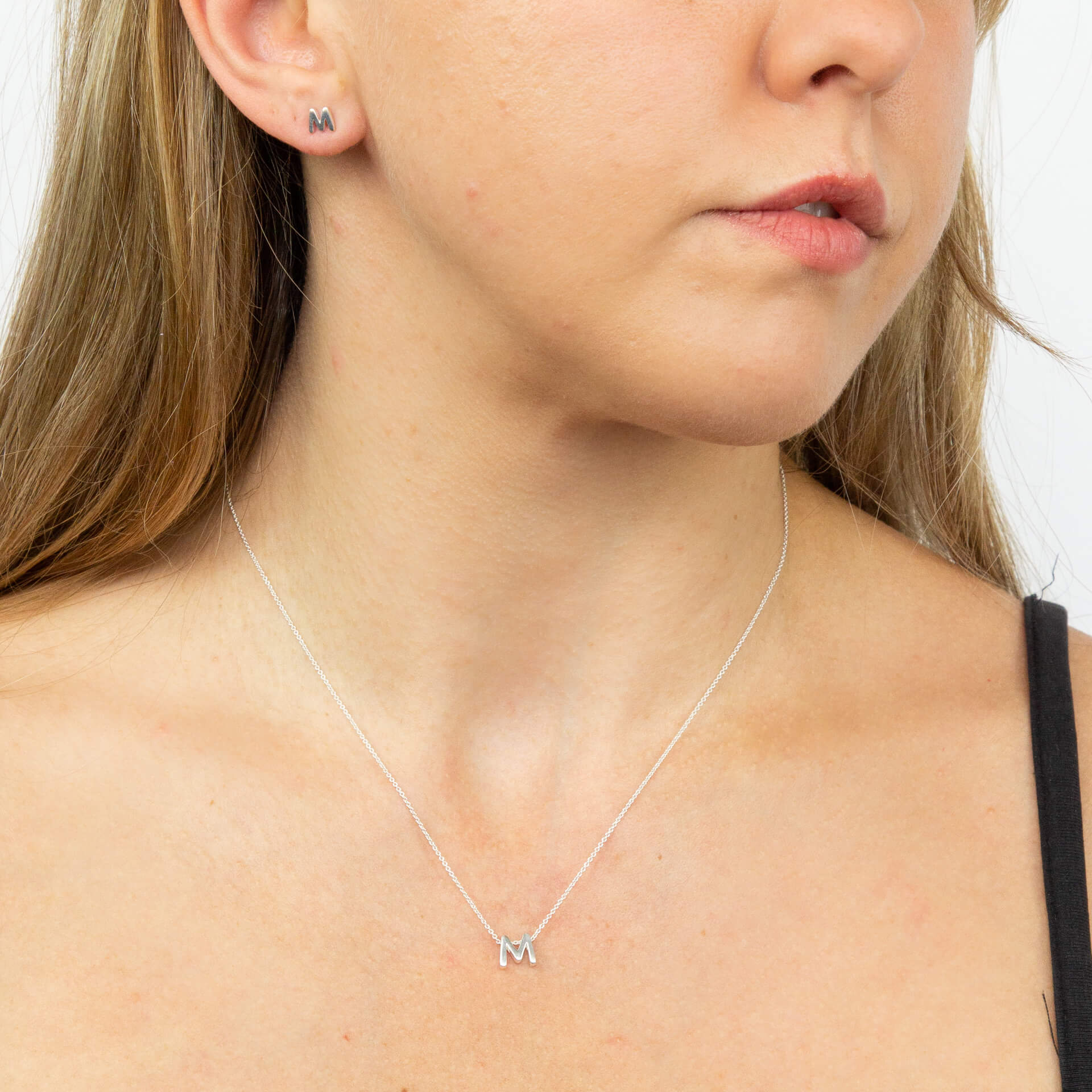 Gecko Jewellery Sterling Silver Initial Stud Earrings – Personalised