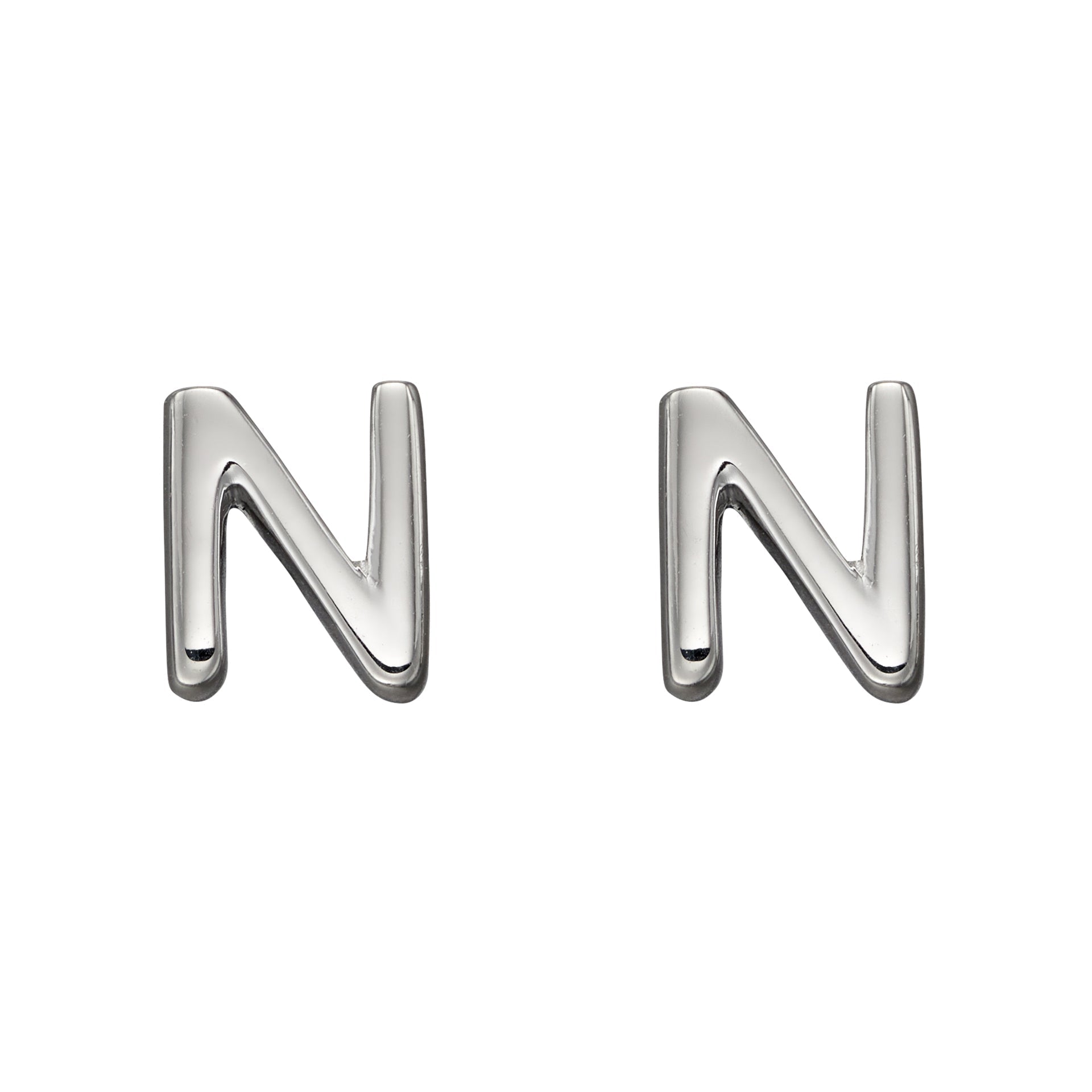 Gecko Jewellery Sterling Silver Initial Stud Earrings – Personalised