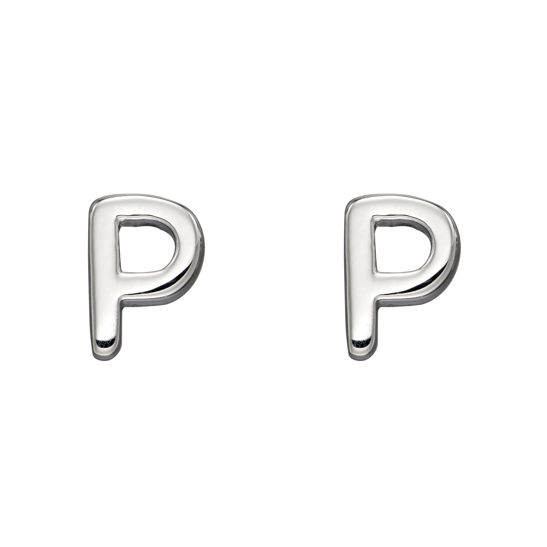 Gecko Jewellery Sterling Silver Initial Stud Earrings – Personalised