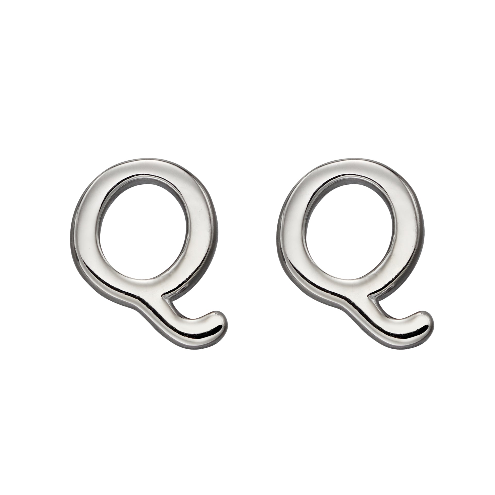 Gecko Jewellery Sterling Silver Initial Stud Earrings – Personalised