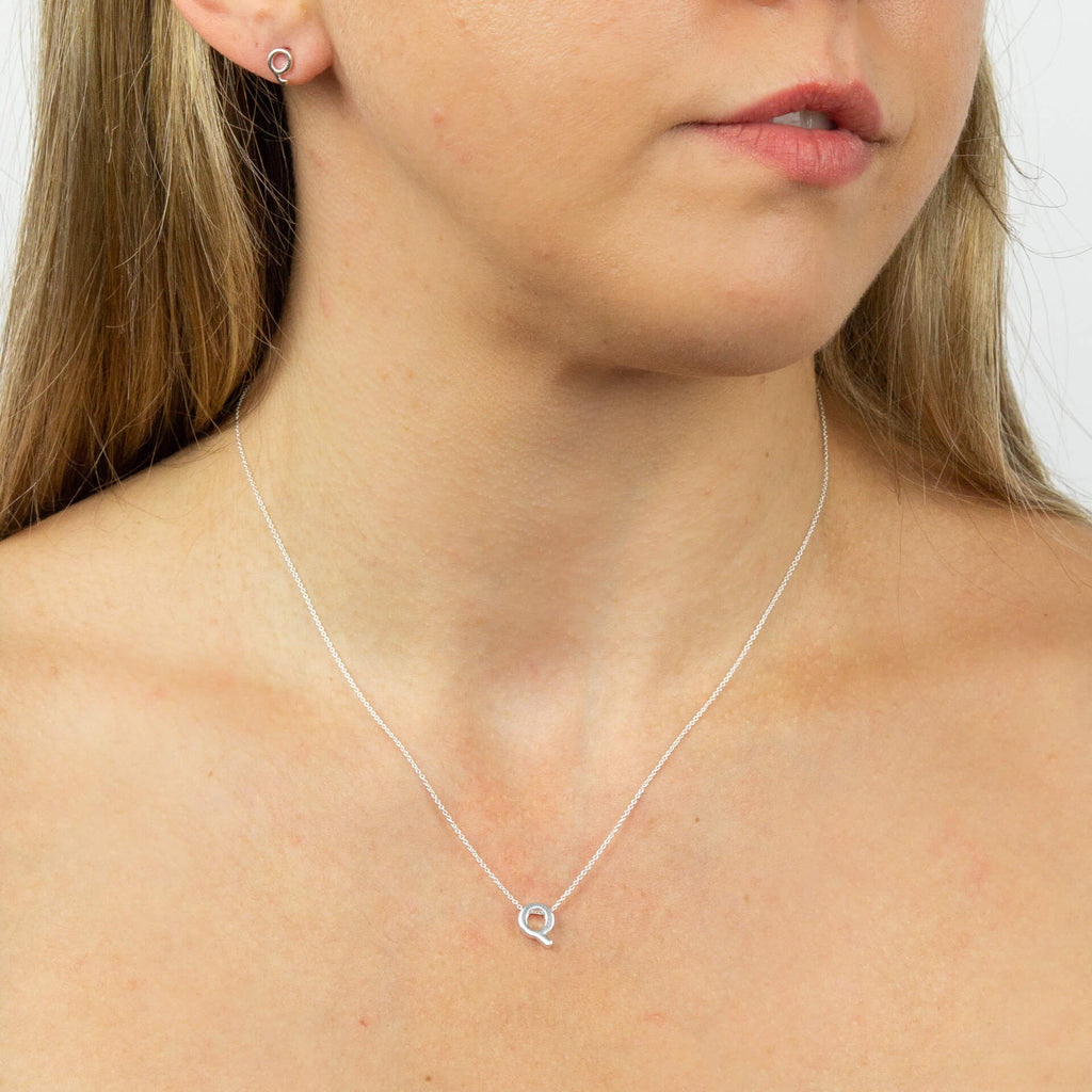 Gecko Jewellery Sterling Silver Initial Necklace - Personalised Gift