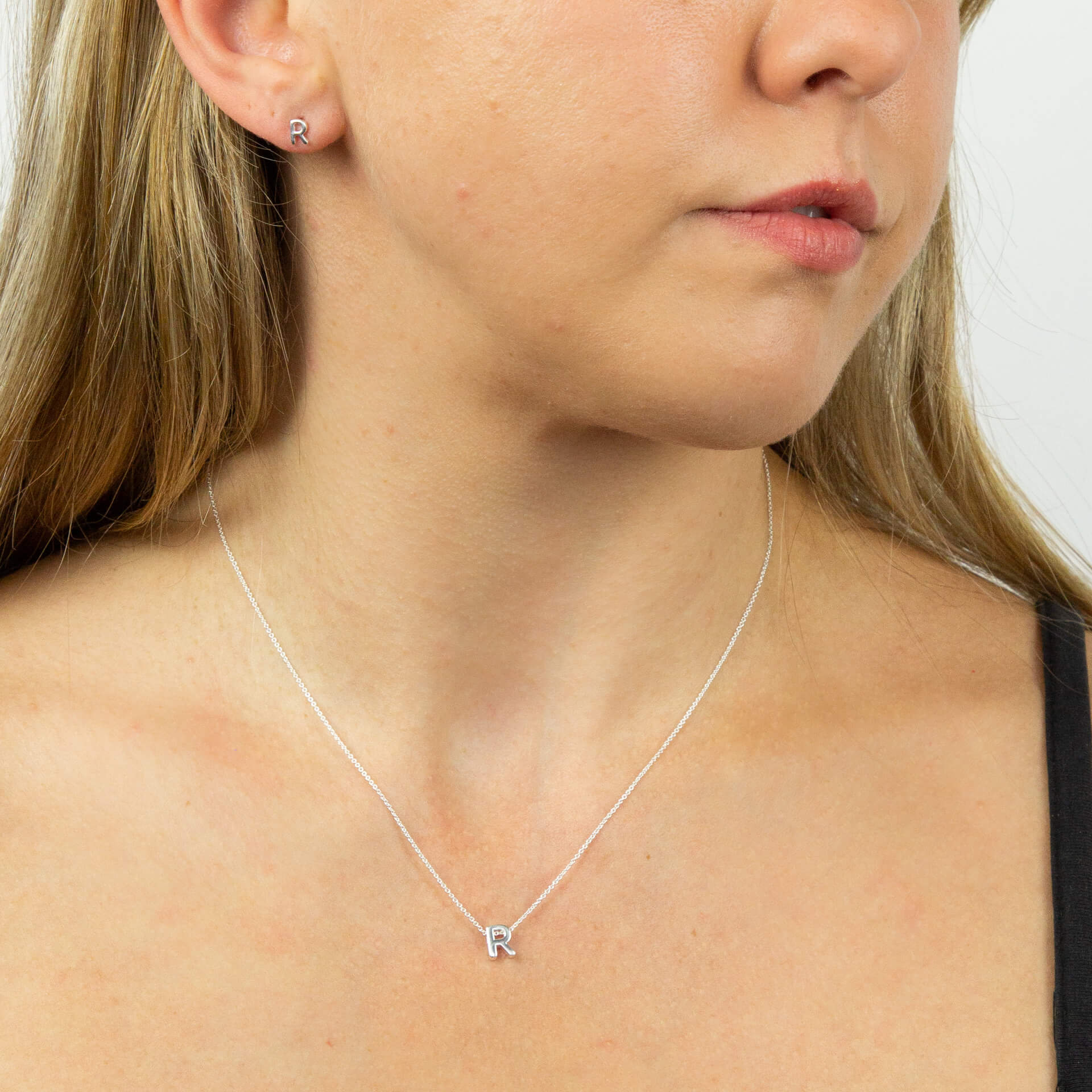 Gecko Jewellery Sterling Silver Initial Stud Earrings – Personalised
