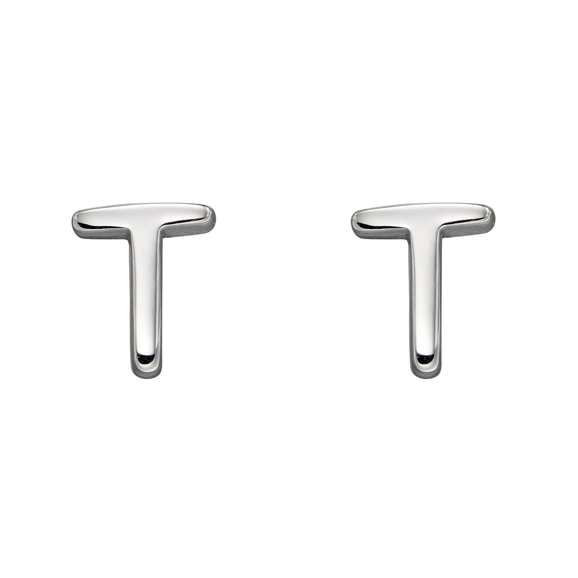 Gecko Jewellery Sterling Silver Initial Stud Earrings – Personalised